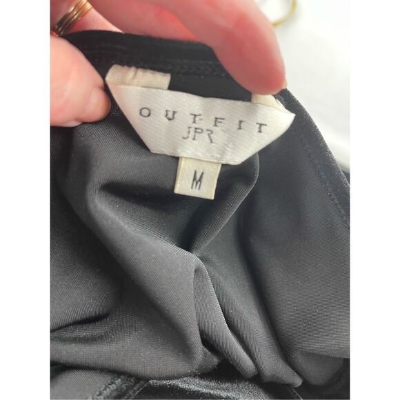 Outfit JPR size medium embroidered black velvet top - Picture 7 of 10